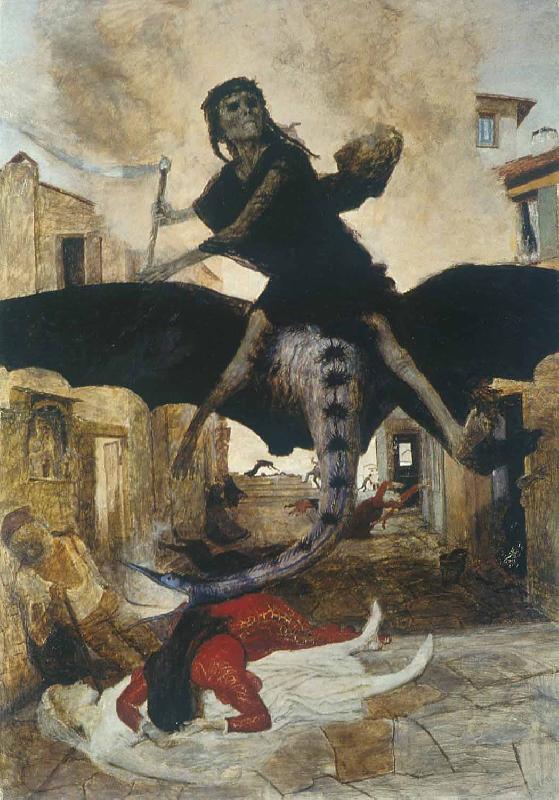 Arnold Bocklin Plague oil painting picture